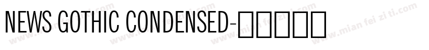 NEWS GOTHIC CONDENSED字体转换